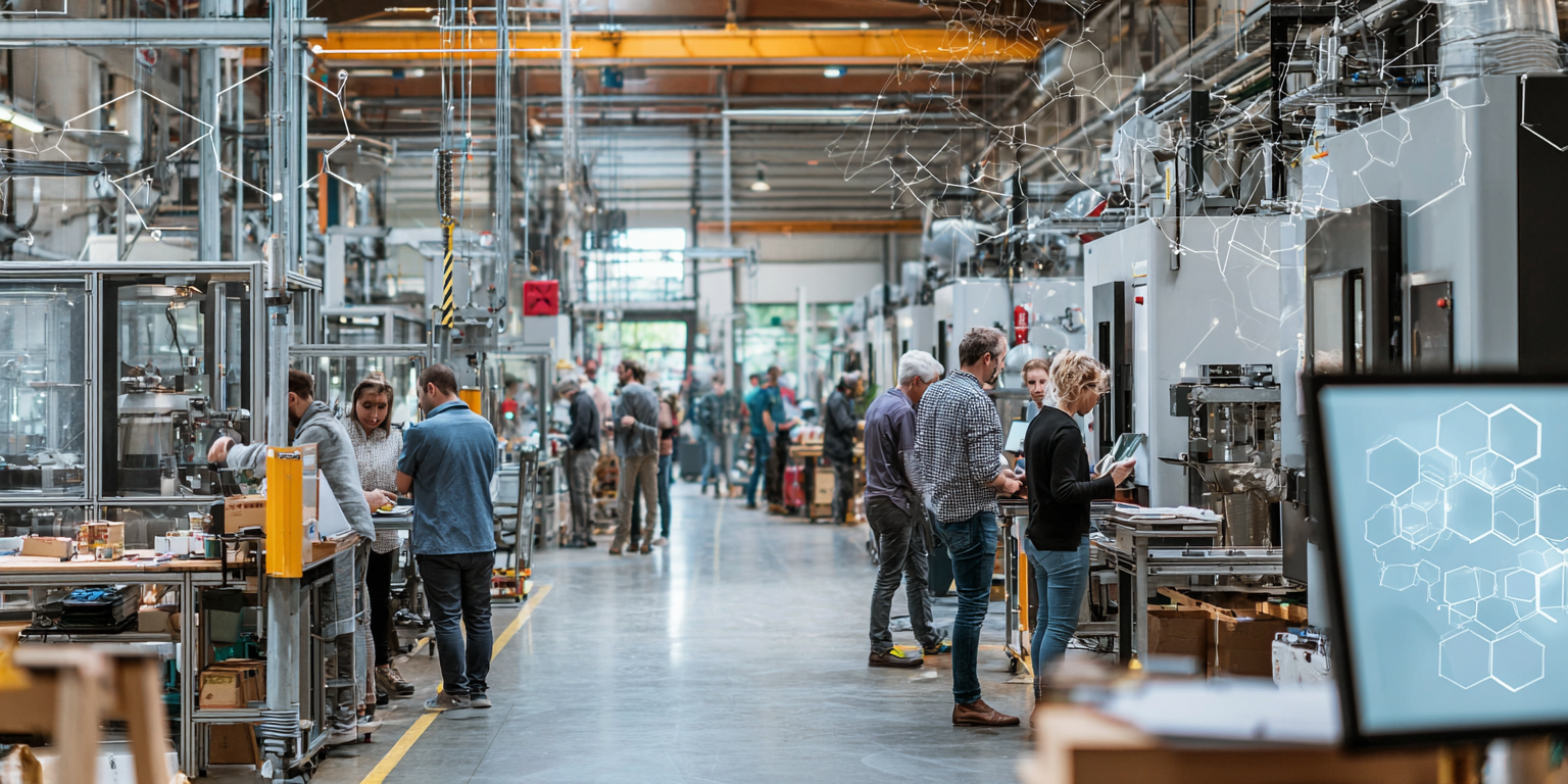 Blick in eine Produktionshalle